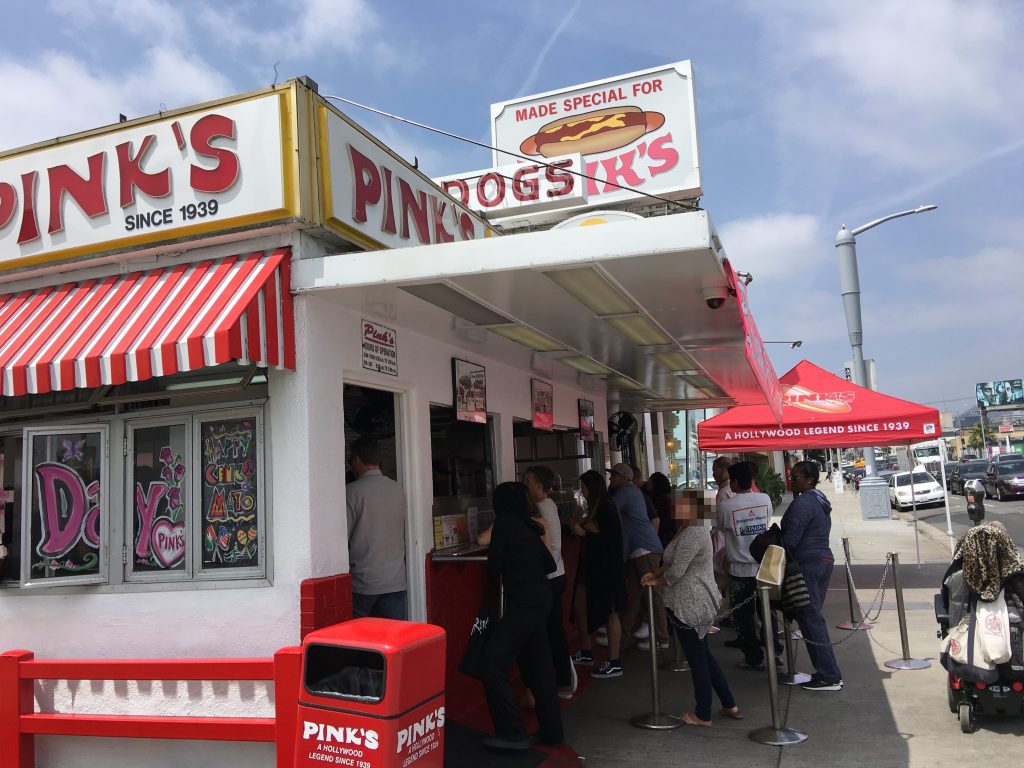 ホットドック Pinks ロサンゼルス