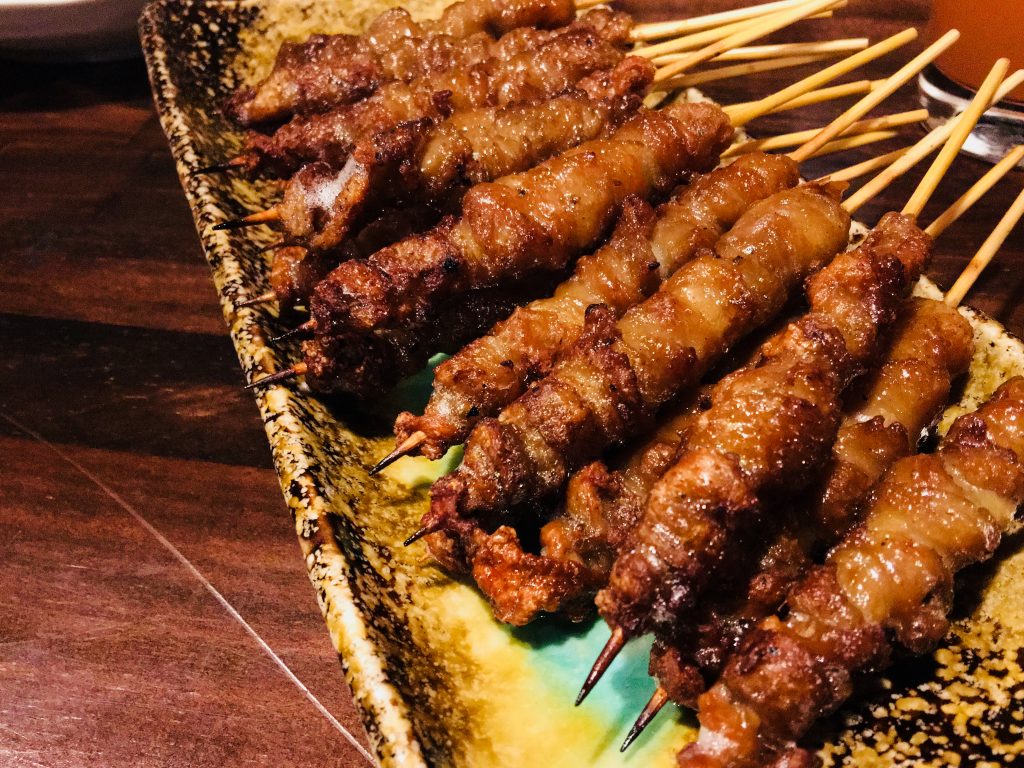 かわ屋,福岡,皮,鳥皮,観光,警固,赤坂,焼き鳥