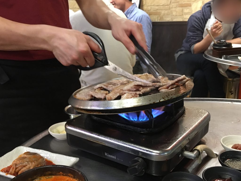 韓国料理,豚や,渋谷,サムギョプサル