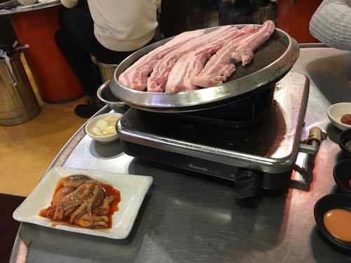 韓国料理,豚や,渋谷,サムギョプサル